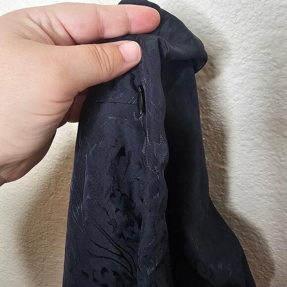 ModCloth Womens Top Plus 1x Black Satin Puff Sleeve Blouse Career Business - Picture 6 of 6